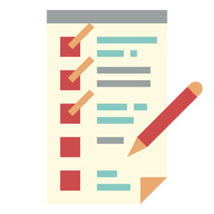 Fototapeta premium checking flat icon style