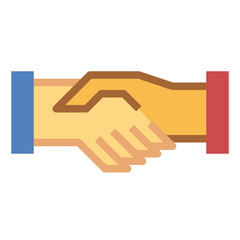 handshake flat icon style