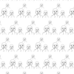 Surprised Child caricature pattern