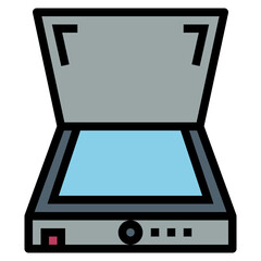 scanner filled outline icon style