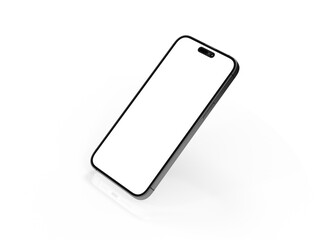 Smartphone frameless blank screen mockup