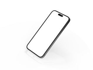 Smartphone frameless blank screen mockup