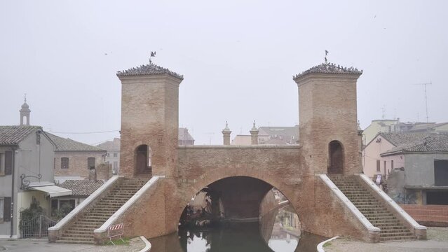 Architectural monument of Comacchio, called Trepponti. 