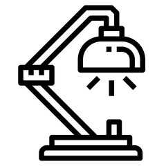 lamp line icon style