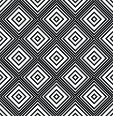 Black and white geometric seamless pattern vector. 
