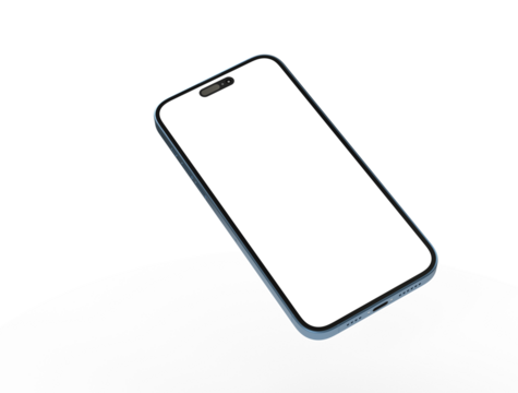 3d render illustration hand holding the white smartphone