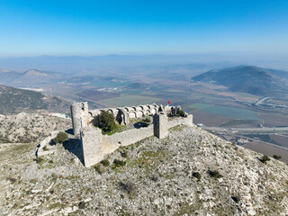 Fototapeta premium Keci Kalesi, Selcuk, Izmir, Turkey. Goat castle ancient castle.