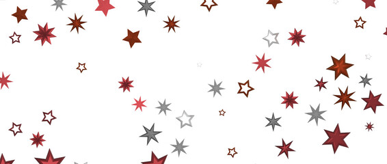Festive christmas card. Isolated illustration white background. - in red