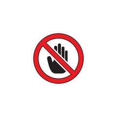 do not touch icon symbol sign vector
