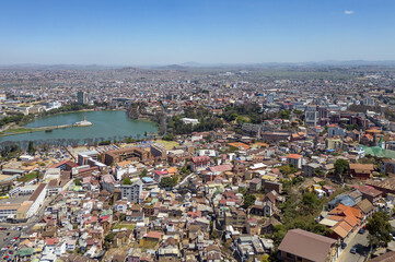 Aerial View Of Antananarivo, Capital city of Madagascar