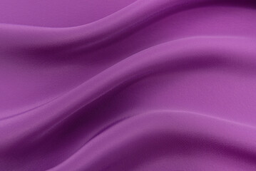 Texture of a smooth luxurious, elegant fabric in burgundy, purple, red. Purple satin or silk fabric with folds and waves