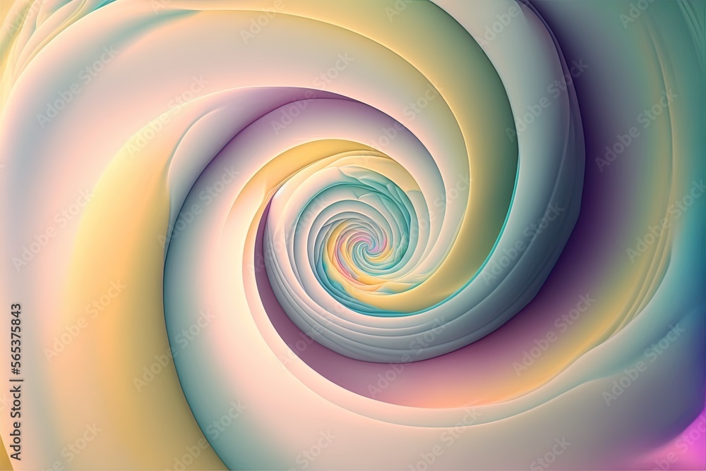 Poster a gradient of soft pastel hues that swirls abstractly in the backdrop generative ai