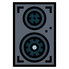 speakers filled outline icon style