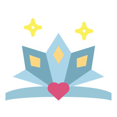 crown flat icon style