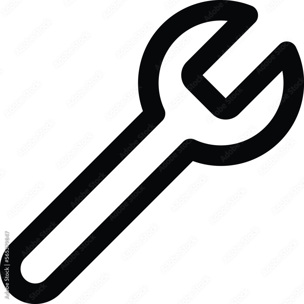 Poster illustration of a wrench icon . tools icon vector . one of set web icons