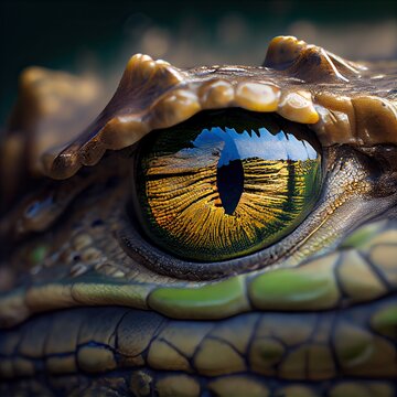 Crocodile Eye, Ai Art