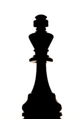 silhouette of chess piece of King