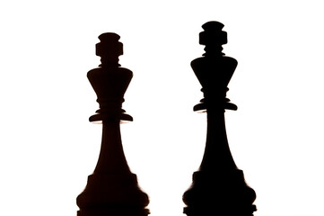 silhouettes of chess Kings