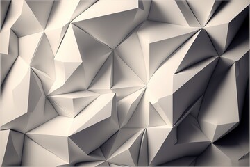 Fototapeta premium White Crystals. Abstract background of polygons. - Generative AI