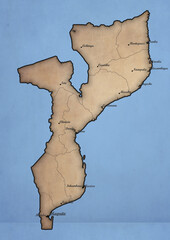  Mozambique vintage map