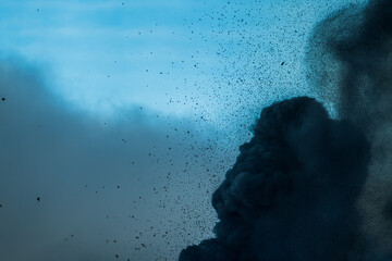 eruption of the volcano on the island of La Palma