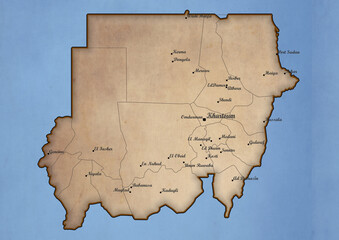 Sudan vintage map