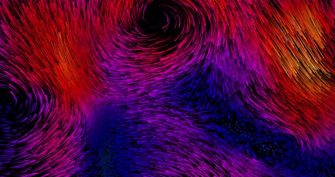 psychic waves background, abstract flowing colorful lines. 4K loop