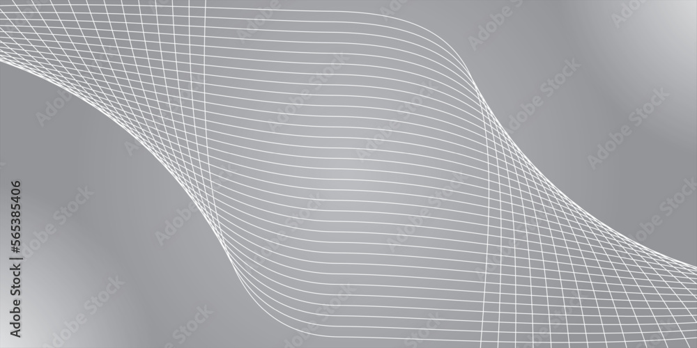 Aufkleber abstract background with curved wavy lines. vector illustration for design. wave from lines