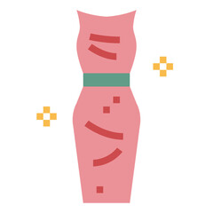 dress flat icon style