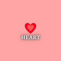 valentine card with heart text