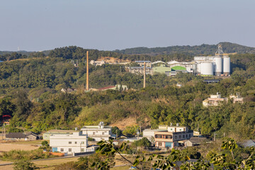 Aerial view of the landscape of Yuanli area