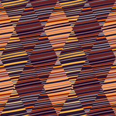 Decorative vintage wave lines seamless patern. Geometric striped mosaic tile ornament.