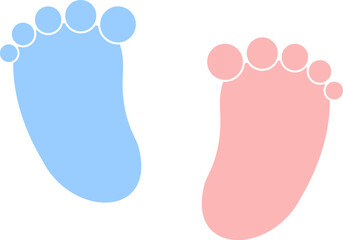 Baby-Fußabdruck rosa und blau, Baby Hintergrund