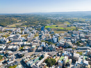 Aerial view of the landscape of Yuanli area