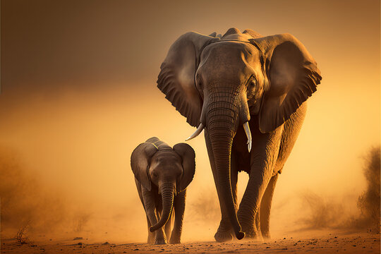Elefant mit Baby