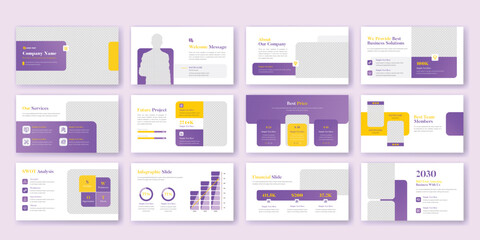 Corporate business presentation slide template