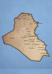 Iraq vintage map