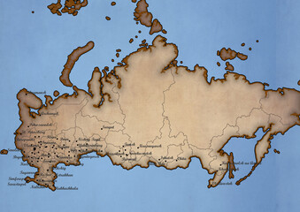 Russia vintage map