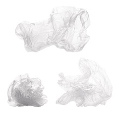 Realistic plastic bag with shrunken structure 