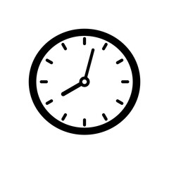 clock icon isolated on white