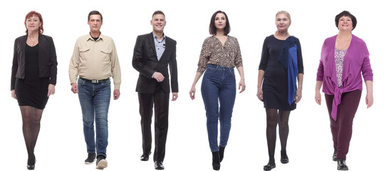 group of successful business people in motion isolated © ASDF