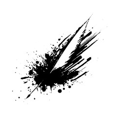 Pen in splashes black and white
