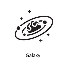 Galaxy Vector Solid Icon Design illustration. Space Symbol on White background EPS 10 File