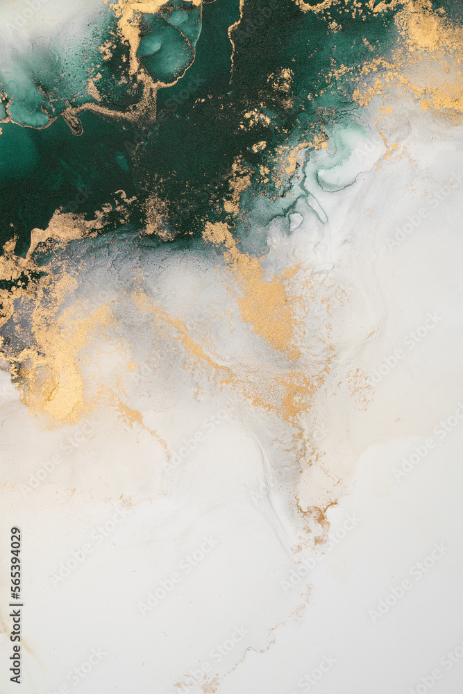 Poster marble ink abstract art from exquisite original painting for abstract background . painting was pain