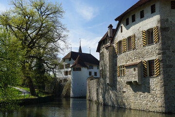 Fototapeta na wymiar Schloss Architektur Schweiz