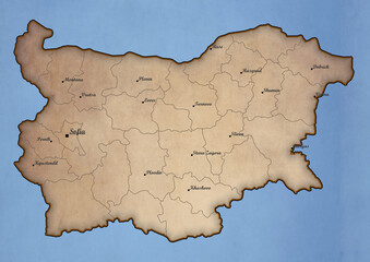 Bulgaria vintage map