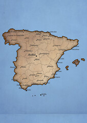Spain vintage map