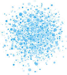 Watercolor spray drip blue