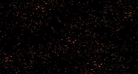 sparks like particles floating in air over black background