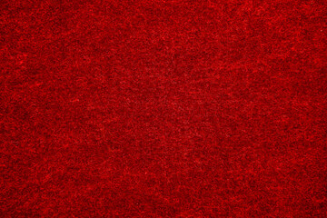 Texture of red felt fabric. Abstract background. Copy space.